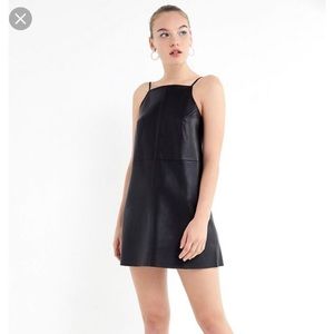 Urban Outfitters Black Leather Dress